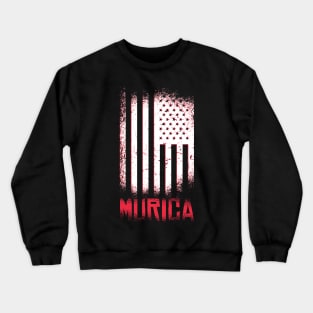 Murica - American Flag Crewneck Sweatshirt